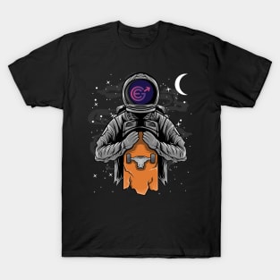 Astronaut Skate Evergrow Crypto EGC Coin To The Moon Crypto Token Cryptocurrency Wallet Birthday Gift For Men Women Kids T-Shirt